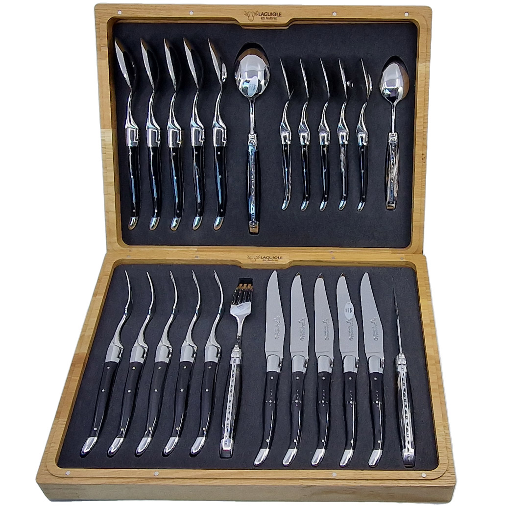 Ménagère Laguiole en Aubrac en Buffle (24 pièces)