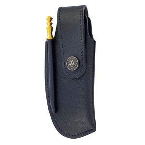 Leather Case Belt Knife Laguiole Desy Hunting Rifle Black Large Model
