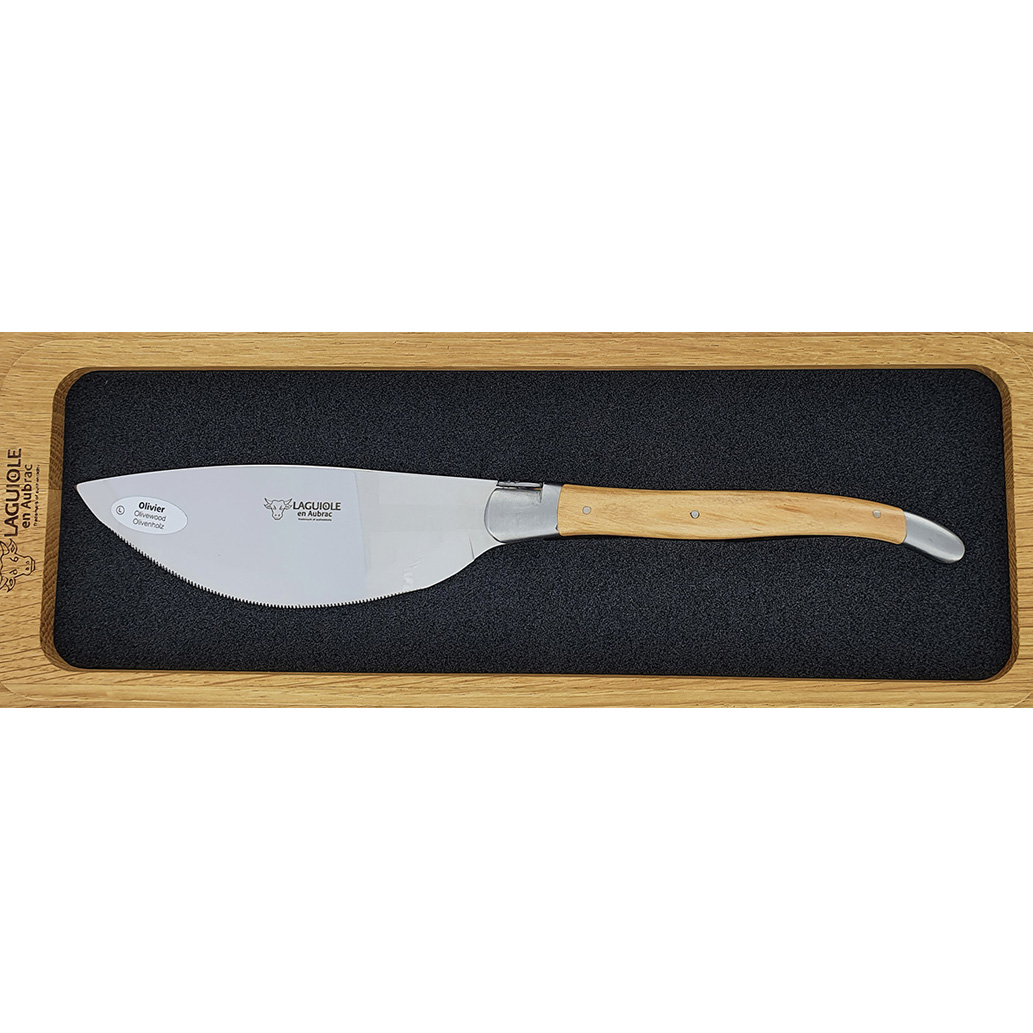 Pizza Knife Laguiole en Aubrac Olivewood