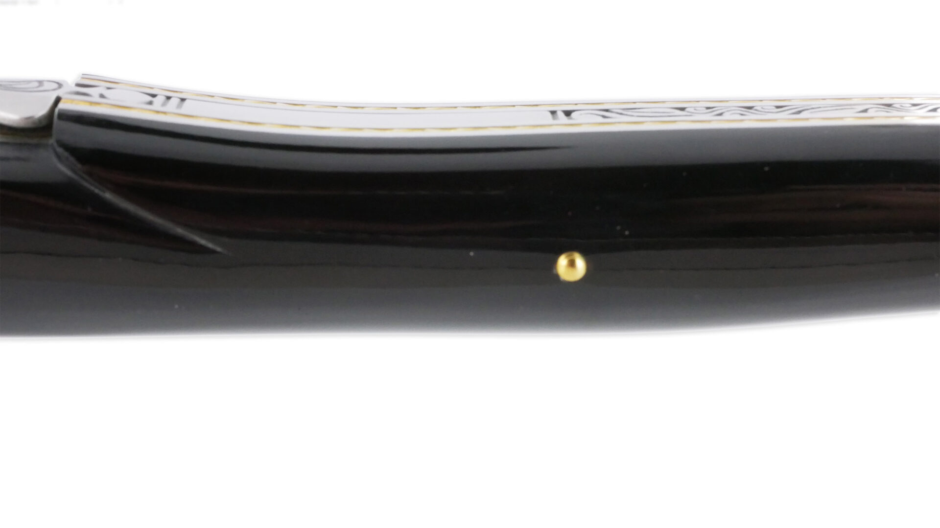 Couteau Prestige Forge de Laguiole Rambaud Plein Manche en Corne Noire Triple Platines