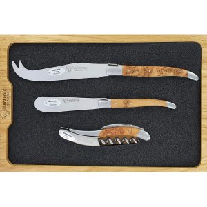 Cheese and Wine Server Laguiole en Aubrac Juniper (3 pièces)