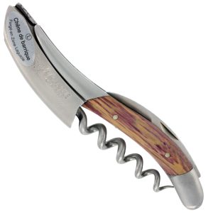Sommelier Laguiole en Aubrac Ressort and Hancarved Plates with Prestige Fly Oak Barrel