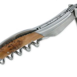 Sommelier Laguiole en Aubrac Ressort et Platines Guillochés Mouche Prestige Genévrier