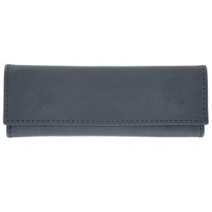 Leather Laguiole Knife Case with Snaps Lesparros Black