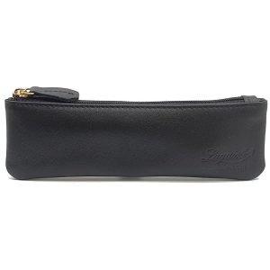 Leather Case with zip Laguiole.com for Knives or Sommeliers Color Black