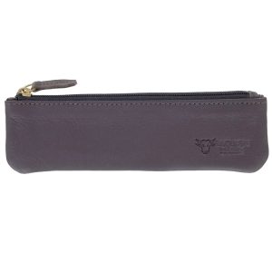 Leather Case with zip Laguiole.com for Knives or Sommeliers Brown