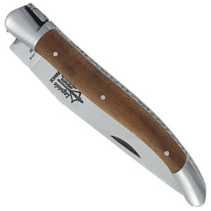 Couteau_Laguiole_Antan_Manche_Poirier_2_Mitres_Inox_Brosse_1_Piece_12cm
