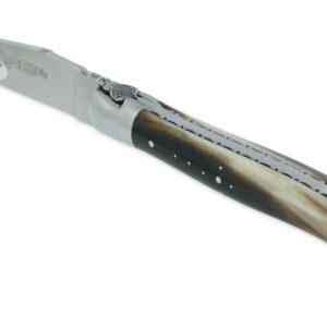 Couteau Laguiole en Aubrac 1 Pièce 12 cm Buffle 1 Mitre Inox Brossé Décoration Bourdon