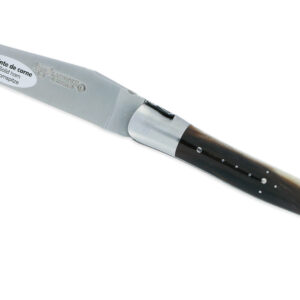 Couteau Laguiole en Aubrac 1 Pièce 12 cm Buffle 1 Mitre Inox Brossé Décoration Bourdon
