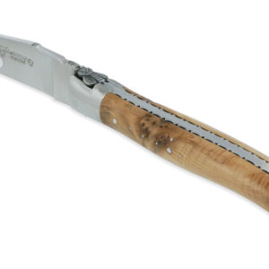 Couteau Laguiole en Aubrac 1 Pièce 12 cm Genévrier 1 Mitre Inox Brossé Décoration Abeille