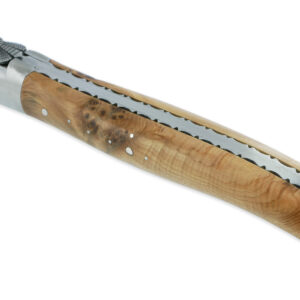Couteau Laguiole en Aubrac 1 Pièce 12 cm Genévrier 1 Mitre Inox Brossé Décoration Abeille