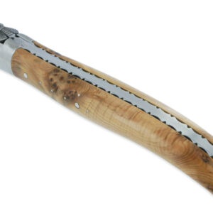 Couteau Laguiole en Aubrac 1 Pièce 12 cm Genévrier 1 Mitre Inox Brossé Décoration Abeille