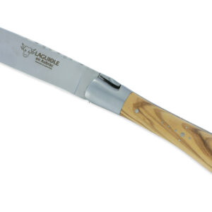 Couteau Laguiole en Aubrac Crocus 1 Pièce 12 cm Olivier 1 Mitre Inox Brillant