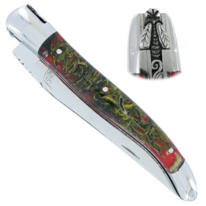 Couteau Prestige Laguiole David Dauvillaire Manche Lichen Stabilisé dans Résine 1 Pièce 12 cm