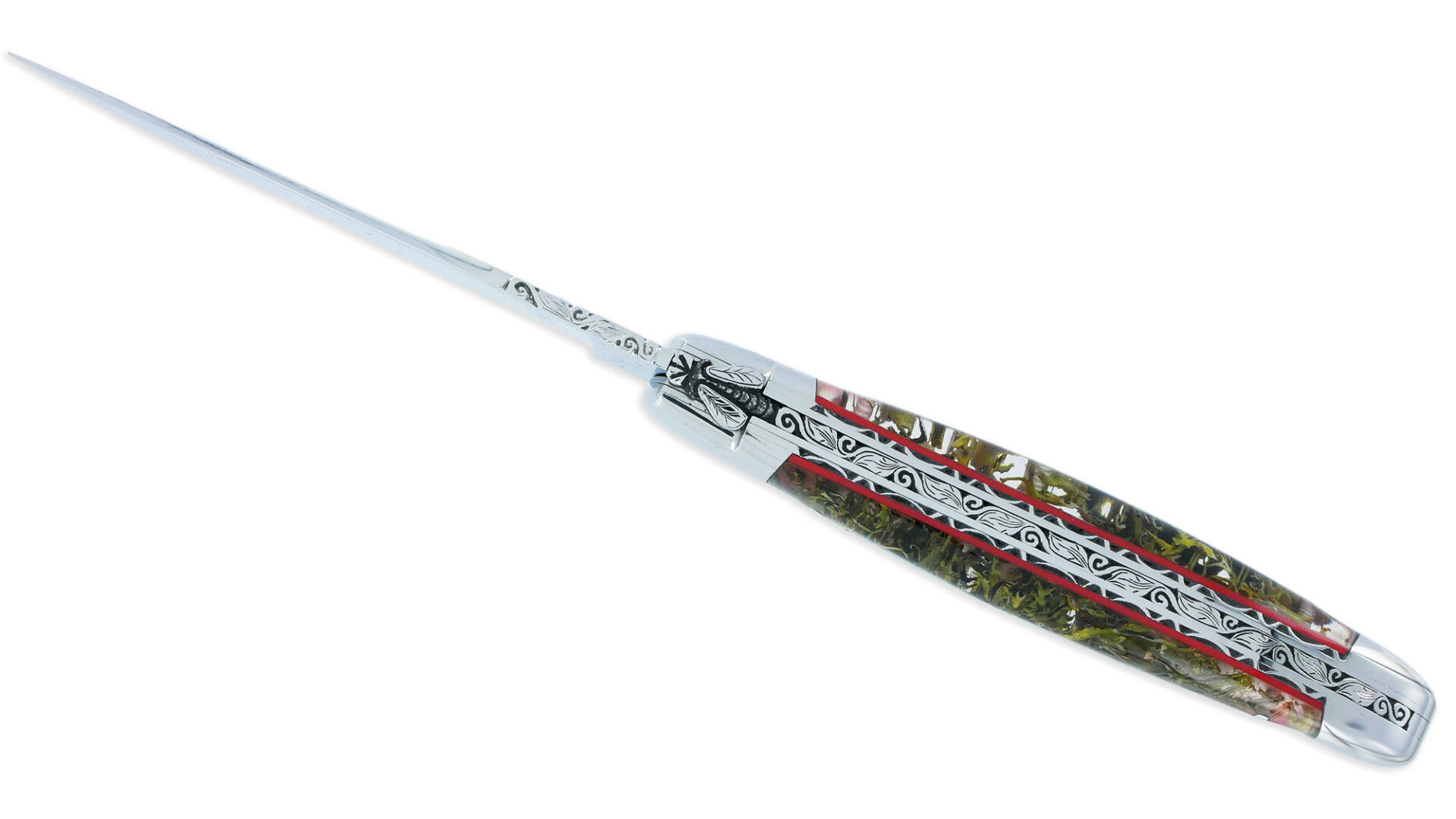 Couteau Prestige Laguiole David Dauvillaire Manche Lichen Stabilisé dans Résine 1 Pièce 12 cm