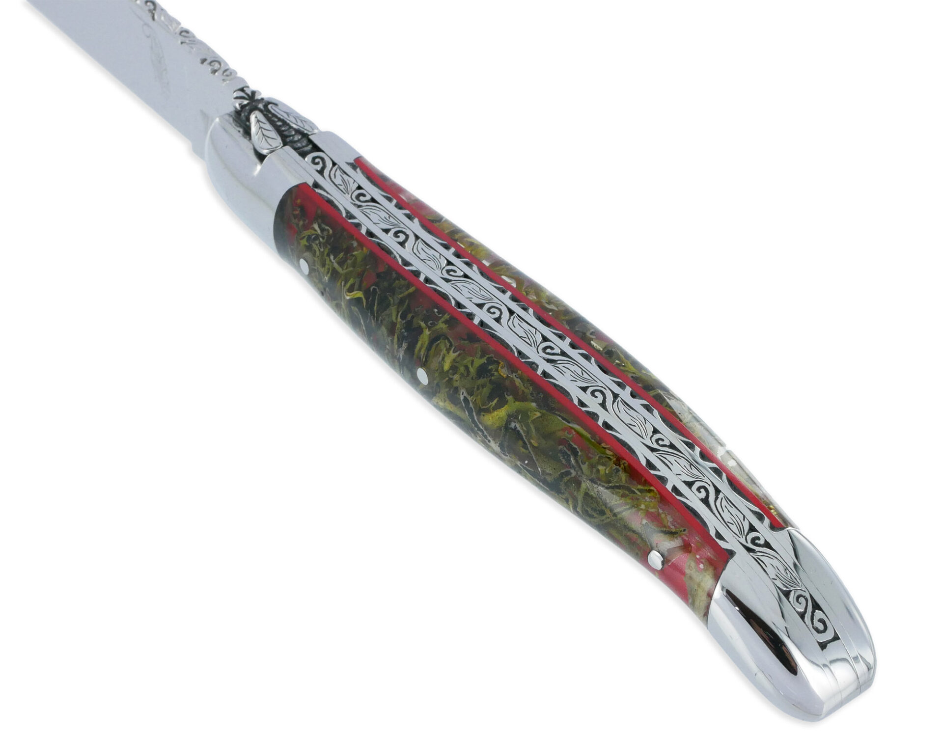 Couteau Prestige Laguiole David Dauvillaire Manche Lichen Stabilisé dans Résine 1 Pièce 12 cm