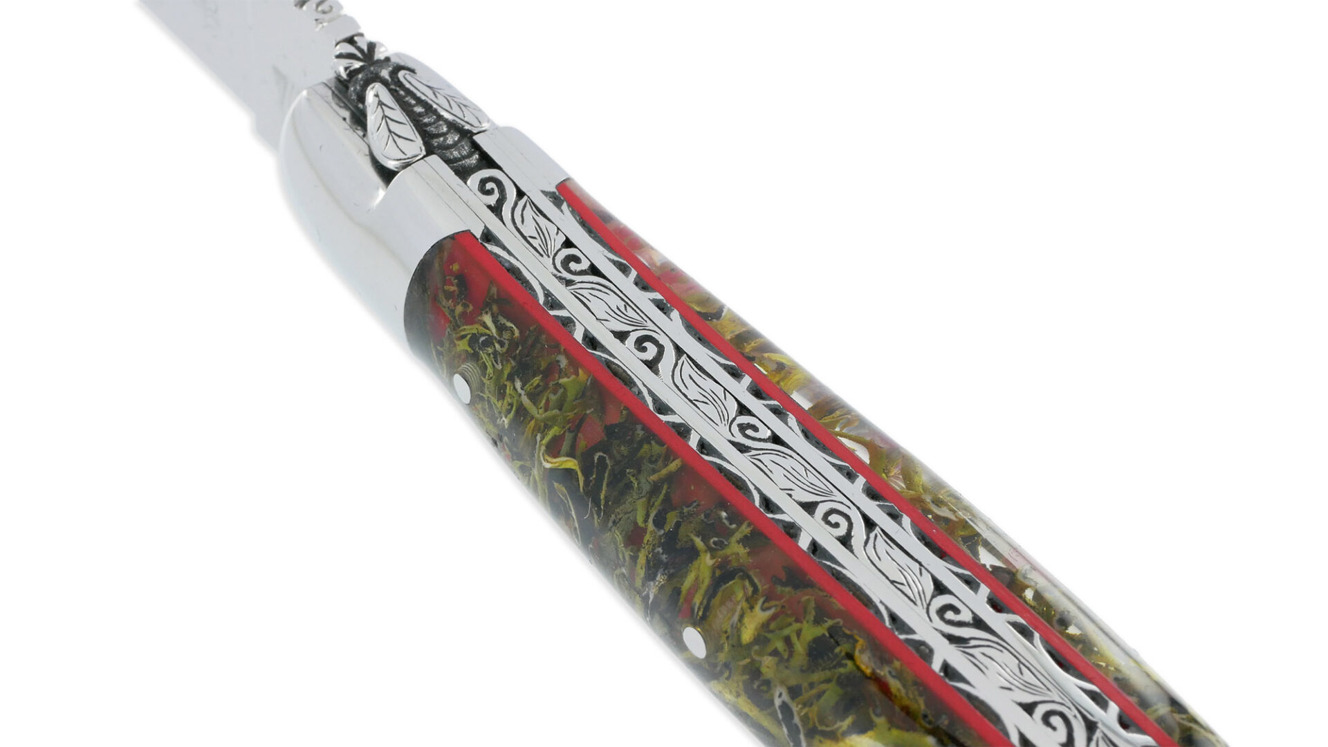 Couteau Prestige Laguiole David Dauvillaire Manche Lichen Stabilisé dans Résine 1 Pièce 12 cm