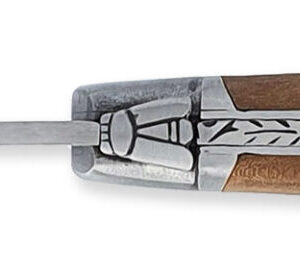 Couteau_Laguiole_Antan_Manche_Poirier_2_Mitres_Inox_Brosse_1_Piece_12cm