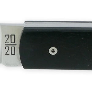 Le 20/20 Couteau Pliant Plein Manche Bi-Matière Ebène/Olivier 11cm Ressort Lisse Personnalisable
