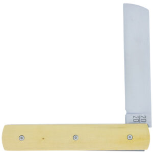 Le 20/20 Couteau Pliant Plein Manche Buis 11cm Ressort Lisse Personnalisable Finition Brossée