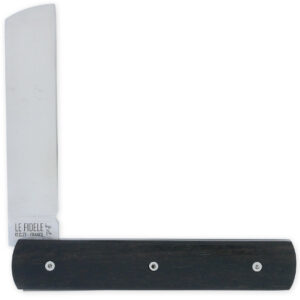 Le 20/20 Couteau Pliant Plein Manche Ebène 11cm Ressort Lisse Personnalisable Finition Brossée