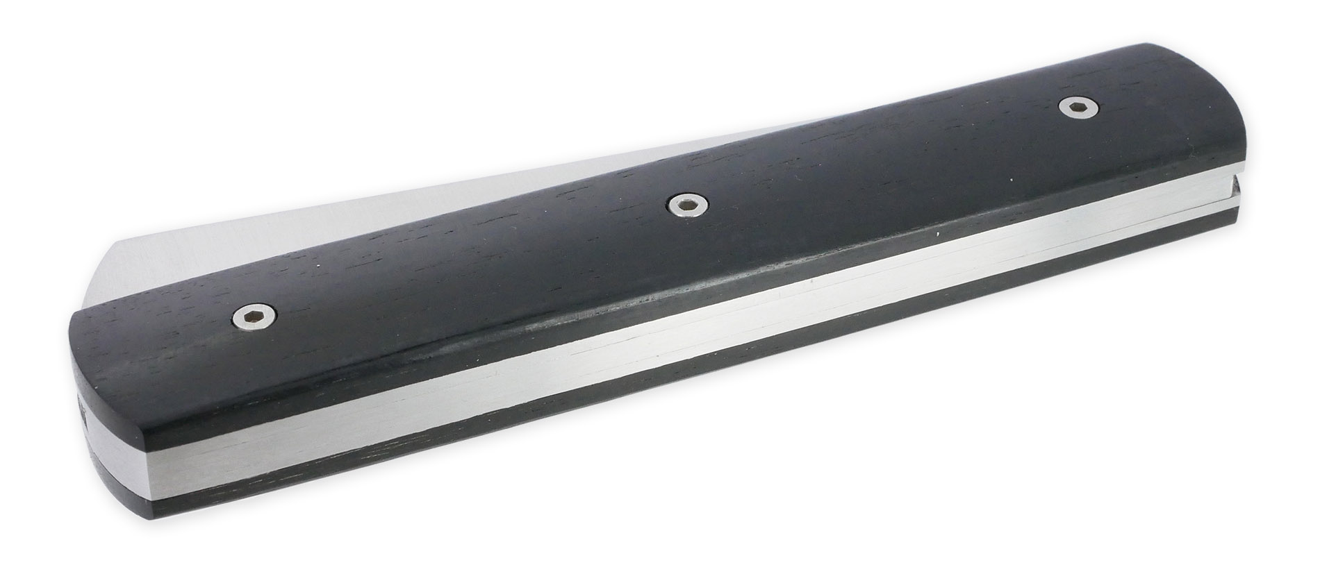 Le 20/20 Couteau Pliant Plein Manche Ebène 11cm Ressort Lisse Personnalisable Finition Brossée