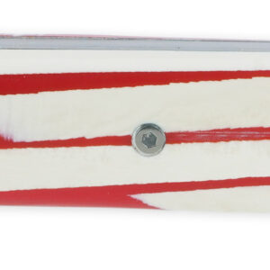 Le 20/20 Couteau Pliant Plein Manche en Eclats de Mammouth et Résine Rouge 11cm Ressort Lisse Personnalisable