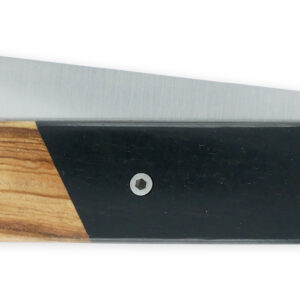 Le 20/20 Couteau Pliant Plein Manche Bi-Matière Ebène/Olivier 11cm Ressort Lisse Personnalisable