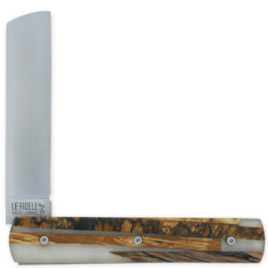 Le 20/20 Couteau Pliant Plein Manche avec Eclats de Bois Mixtes et Résine Grise Pailletée 11cm Ressort Lisse Personnalisable N°2